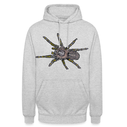 Unisex Hoodie Grammostola pulchripes - Hellgrau meliert
