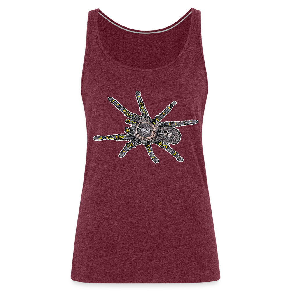 Frauen Tank Top Grammostola pulchripes - Bordeauxrot meliert