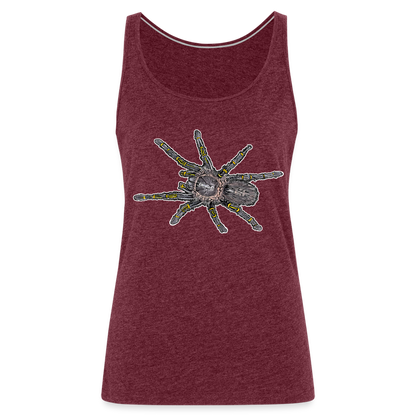 Frauen Tank Top Grammostola pulchripes - Bordeauxrot meliert