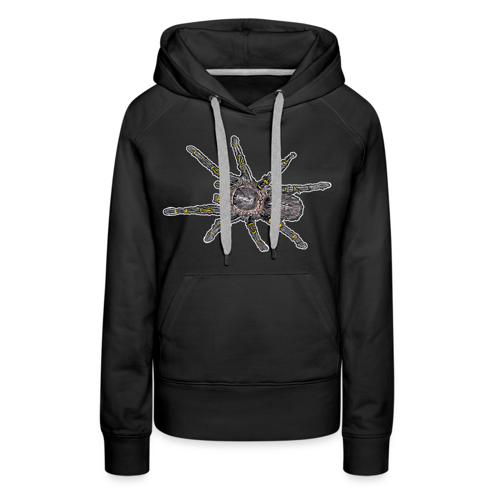 Frauen Hoodie Grammostola pulchripes - Schwarz