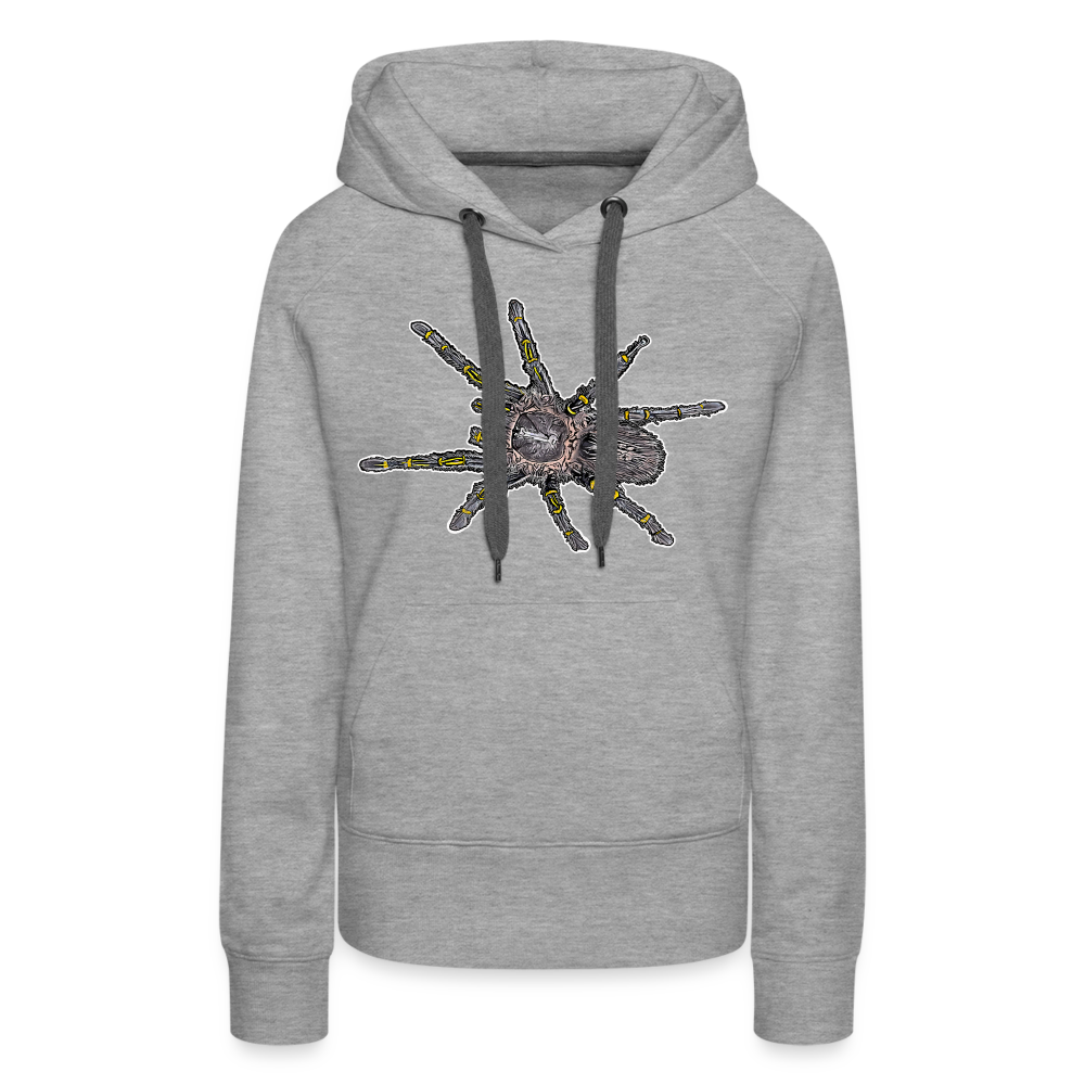 Frauen Hoodie Grammostola pulchripes - Grau meliert