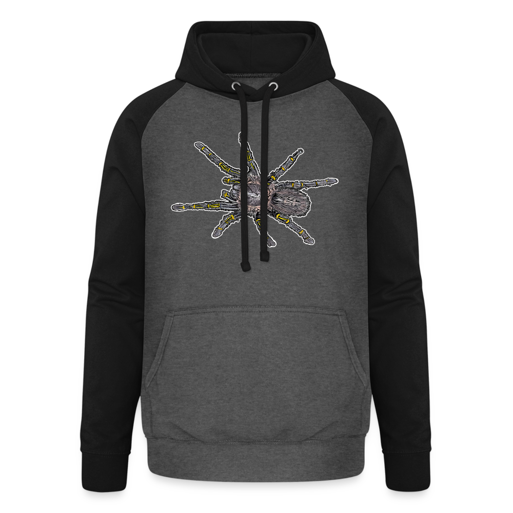 Unisex Baseball Hoodie Grammostola pulchripes - Graphit/Schwarz