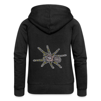Frauen Zip-Hoodie Grammostola pulchripes - Schwarz