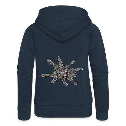 Frauen Zip-Hoodie Grammostola pulchripes - Navy