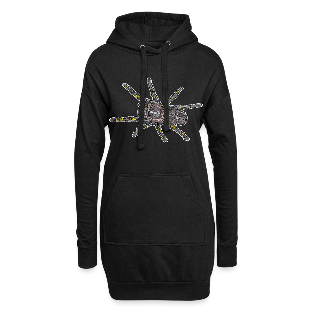 Hoodie-Kleid Grammostola pulchripes - Schwarz
