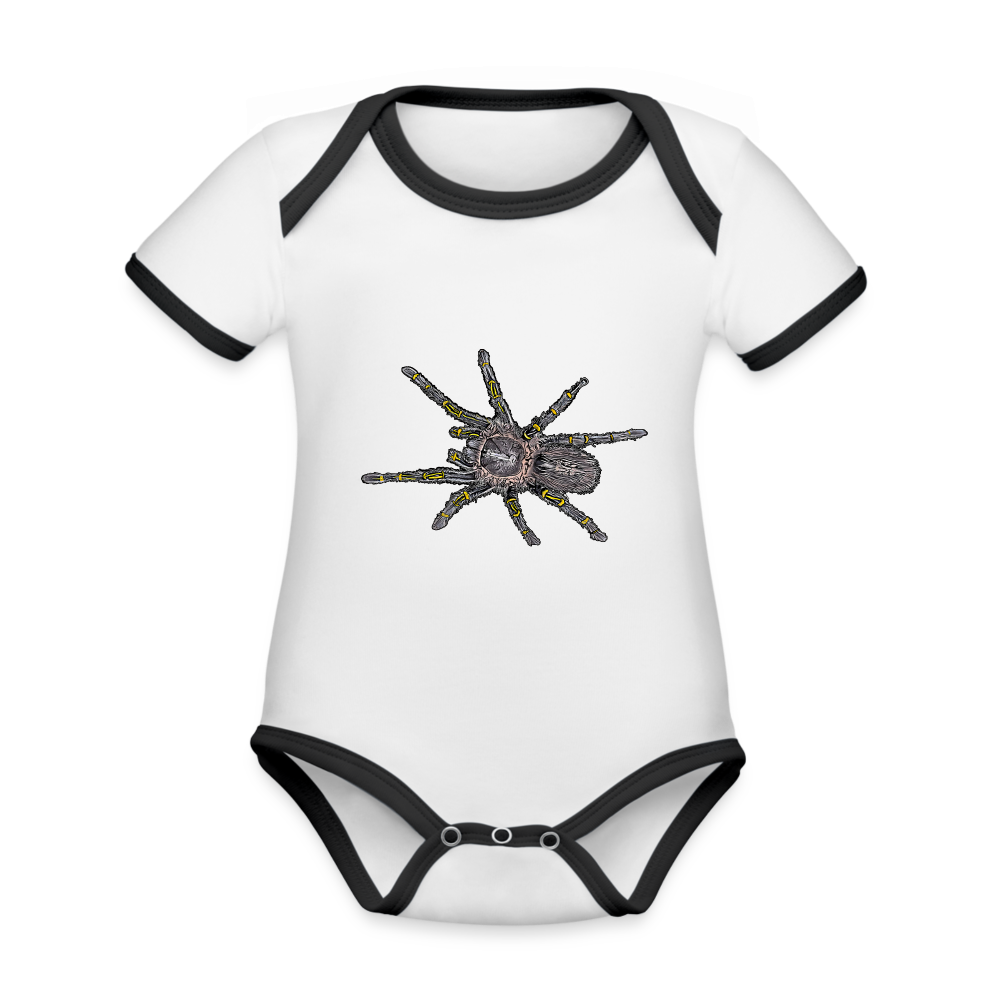 Baby Kontrastbody kurz Grammostola pulchripes - Weiß/Schwarz