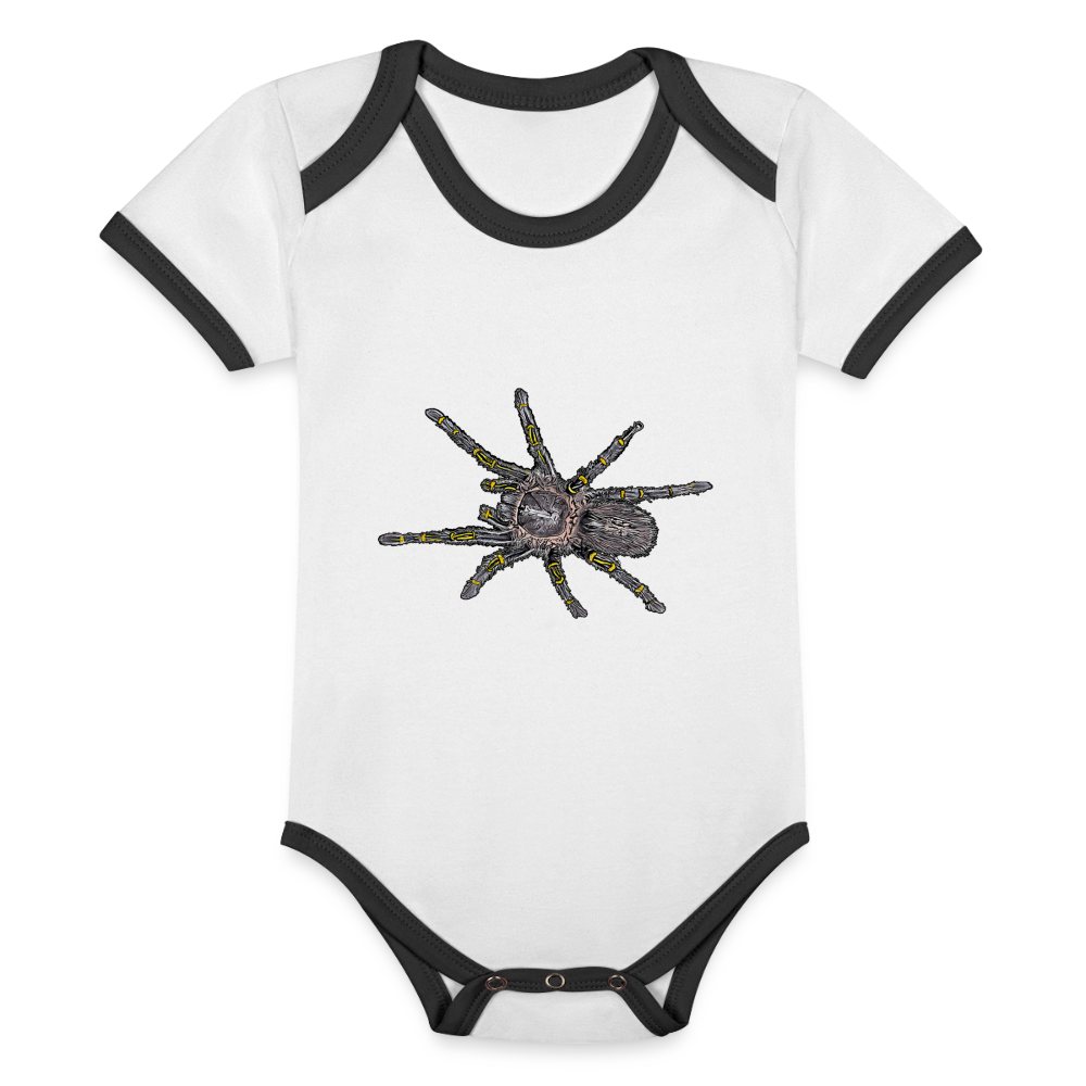 Baby Kontrastbody kurz Grammostola pulchripes - Weiß/Schwarz