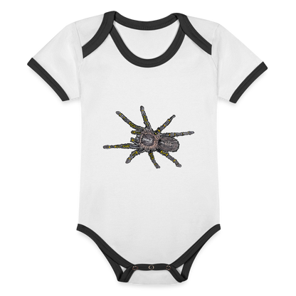 Baby Kontrastbody kurz Grammostola pulchripes - Weiß/Schwarz