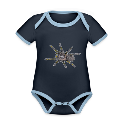 Baby Kontrastbody kurz Grammostola pulchripes - Navy/Himmelblau