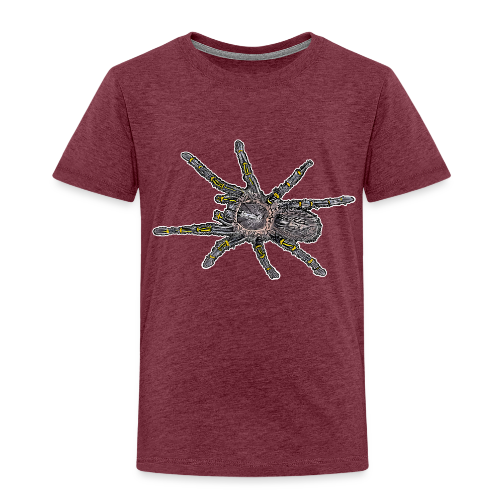 Kinder Basic T-Shirt Grammostola pulchripes - Bordeauxrot meliert