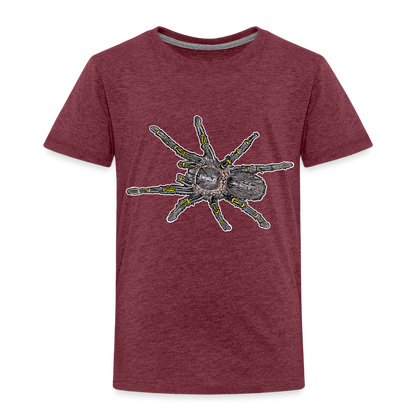 Kinder Basic T-Shirt Grammostola pulchripes - Bordeauxrot meliert