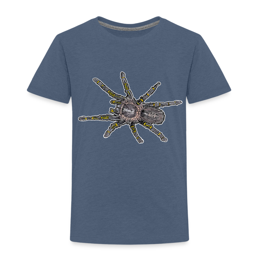 Kinder Basic T-Shirt Grammostola pulchripes - Blau meliert