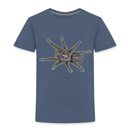 Kinder Basic T-Shirt Grammostola pulchripes - Blau meliert
