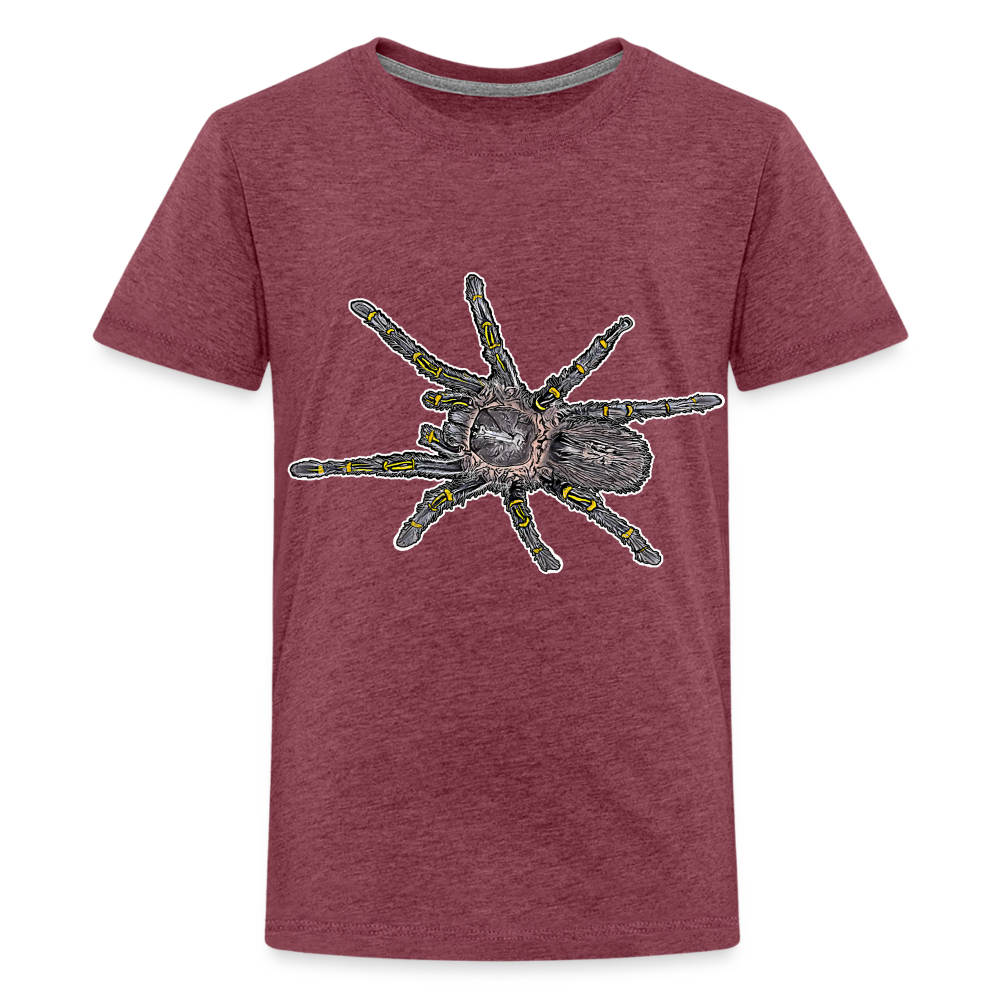 Teenager Basic T-Shirt Grammostola pulchripes - Bordeauxrot meliert