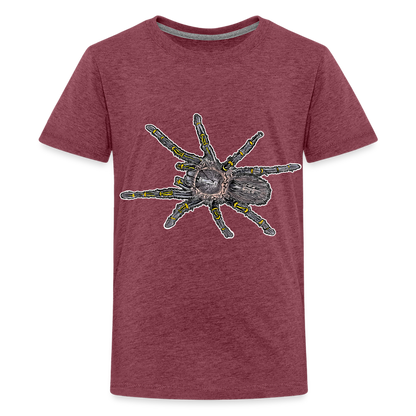Teenager Basic T-Shirt Grammostola pulchripes - Bordeauxrot meliert