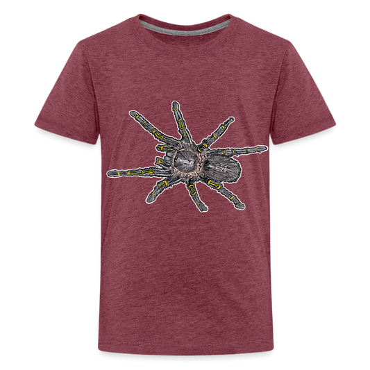 Teenager Basic T-Shirt Grammostola pulchripes - Bordeauxrot meliert