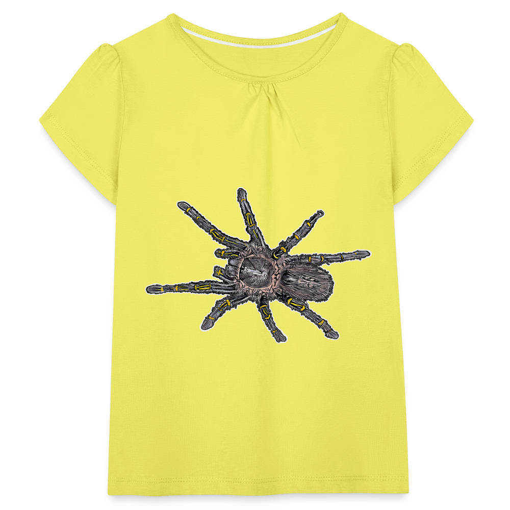 Mädchen-T-Shirt mit Raffungen Grammostola pulchripes - Gelb