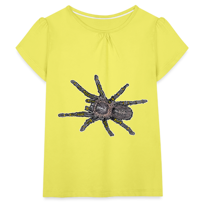 Mädchen-T-Shirt mit Raffungen Grammostola pulchripes - Gelb