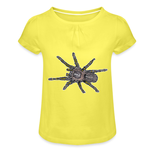 Mädchen-T-Shirt mit Raffungen Grammostola pulchripes - Gelb