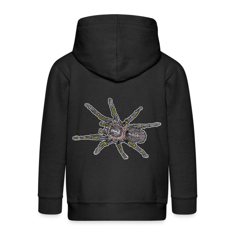 Kinder/ Teenager Zip-Hoodie Grammostola pulchripes - Schwarz