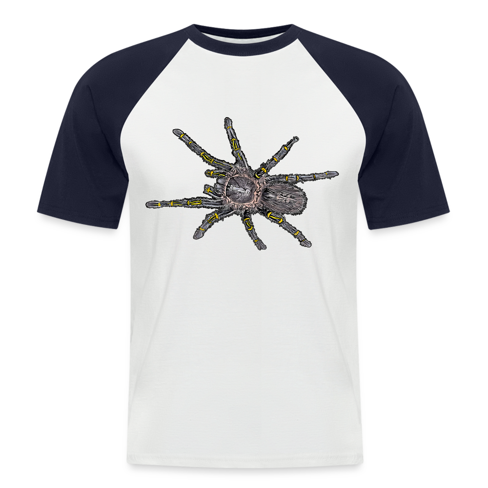 Männer Baseball-T-Shirt Grammostola pulchripes - Weiß/Navy