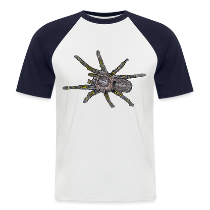 Männer Baseball-T-Shirt Grammostola pulchripes - Weiß/Navy
