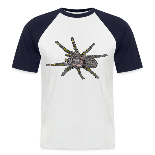 Männer Baseball-T-Shirt Grammostola pulchripes - Weiß/Navy