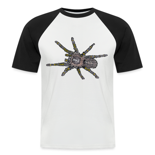 Männer Baseball-T-Shirt Grammostola pulchripes - Weiß/Schwarz