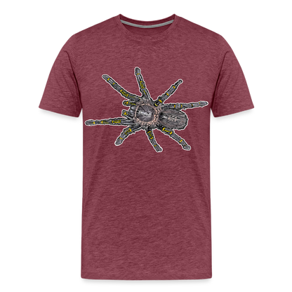 Männer Basic T-Shirt Grammostola pulchripes - Bordeauxrot meliert