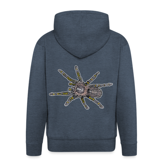 Männer Zip-Hoodie Grammostola pulchripes - Jeansblau