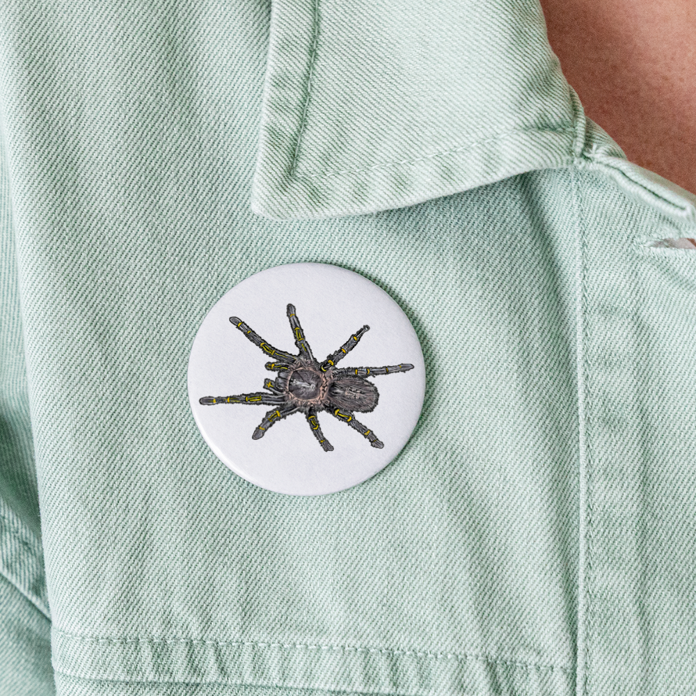 Buttons groß 56 mm (5er Pack) Grammostola pulchripes - weiß