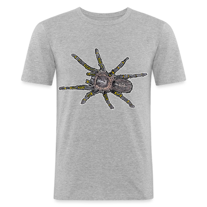 Männer Slim Fit T-Shirt Grammostola pulchripes - Grau meliert