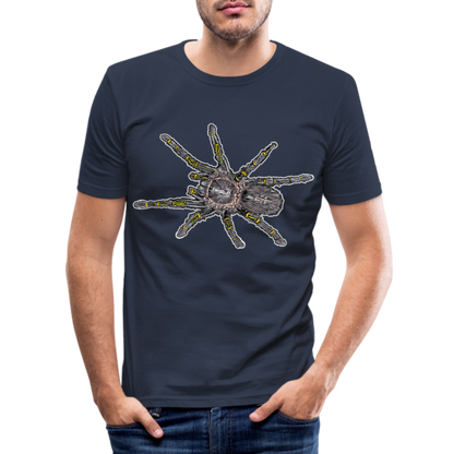 Männer Slim Fit T-Shirt Grammostola pulchripes - Navy