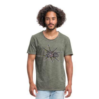 Männer Vintage T-Shirt Grammostola pulchripes - Vintage Khaki