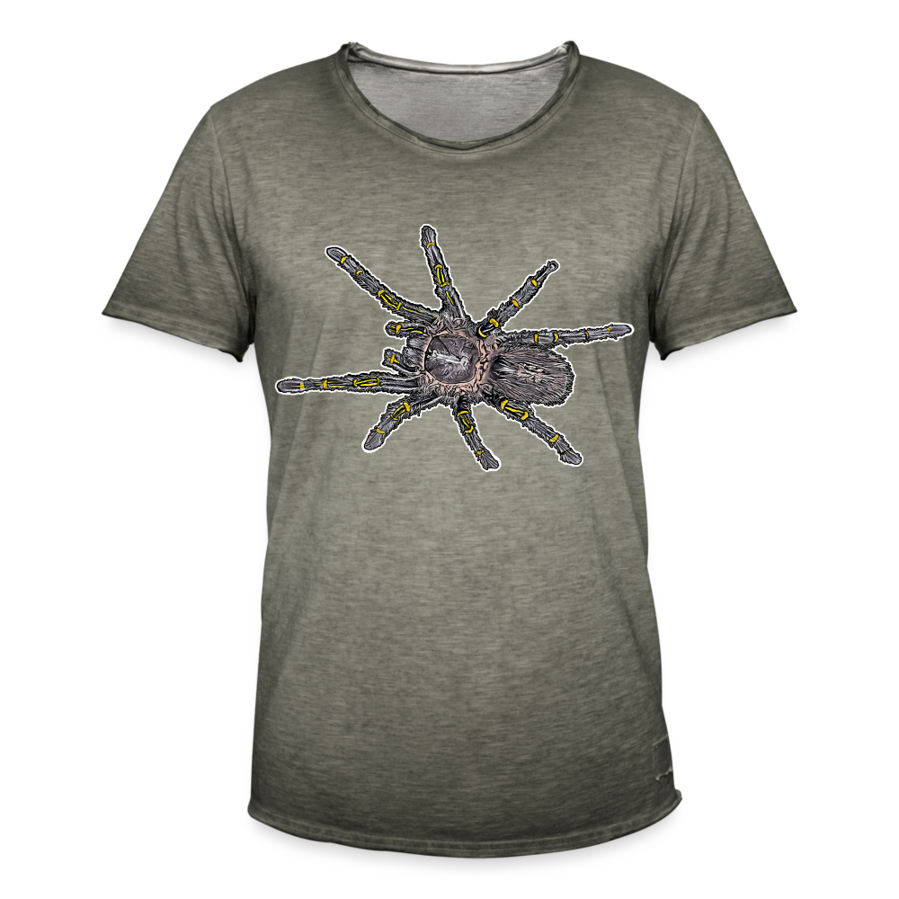 Männer Vintage T-Shirt Grammostola pulchripes - Vintage Khaki