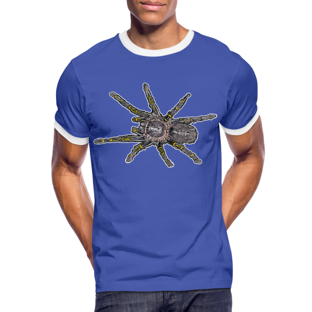 Männer Kontrast-T-Shirt Grammostola pulchripes - Blau/Weiß