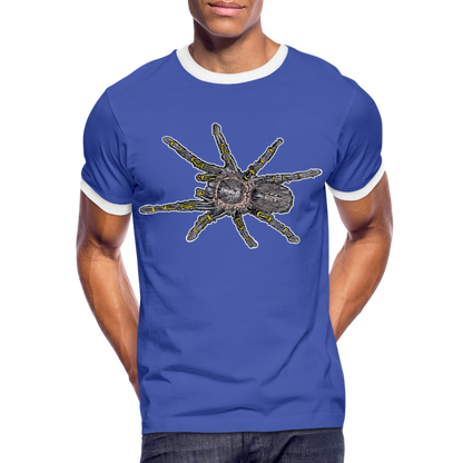 Männer Kontrast-T-Shirt Grammostola pulchripes - Blau/Weiß