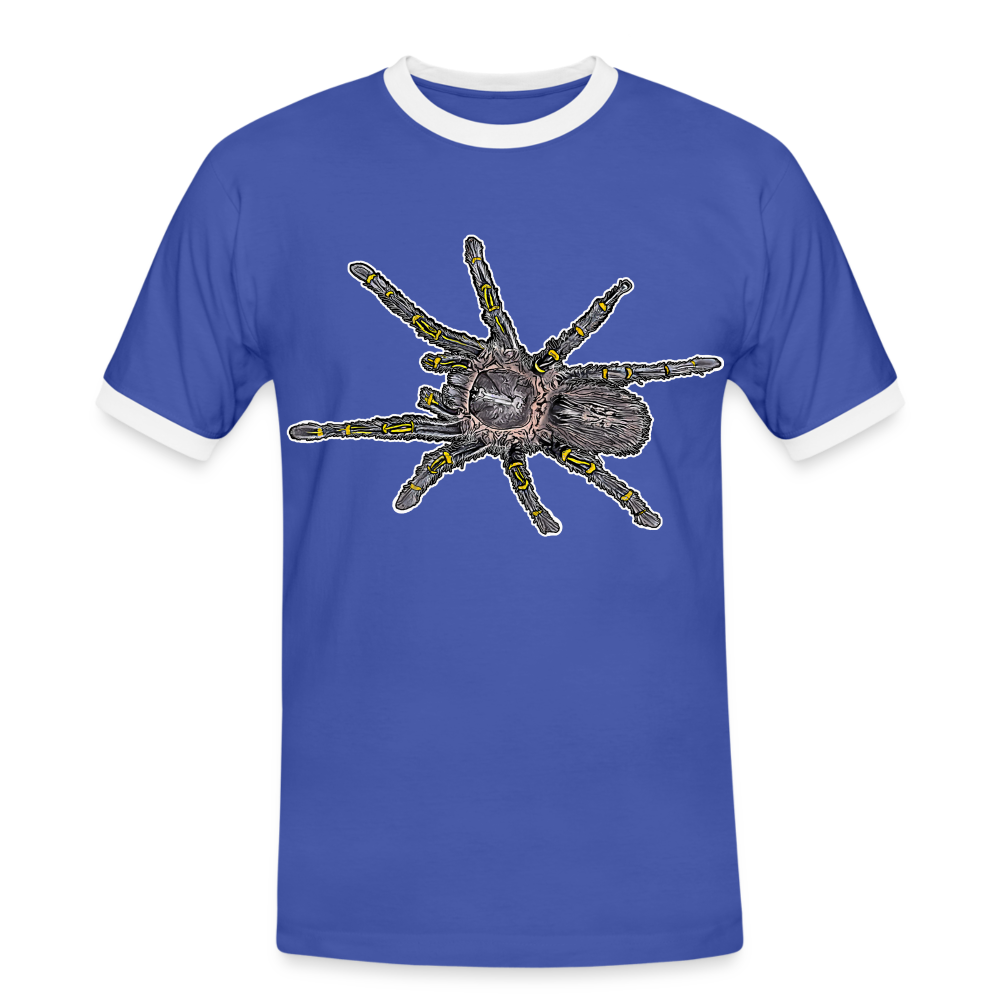 Männer Kontrast-T-Shirt Grammostola pulchripes - Blau/Weiß