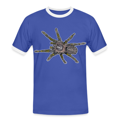 Männer Kontrast-T-Shirt Grammostola pulchripes - Blau/Weiß