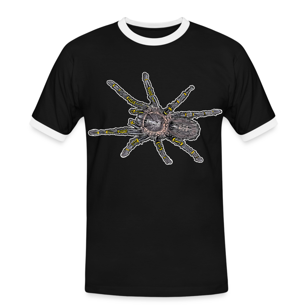 Männer Kontrast-T-Shirt Grammostola pulchripes - Schwarz/Weiß