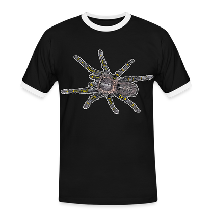 Männer Kontrast-T-Shirt Grammostola pulchripes - Schwarz/Weiß