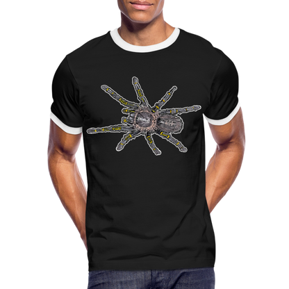 Männer Kontrast-T-Shirt Grammostola pulchripes - Schwarz/Weiß