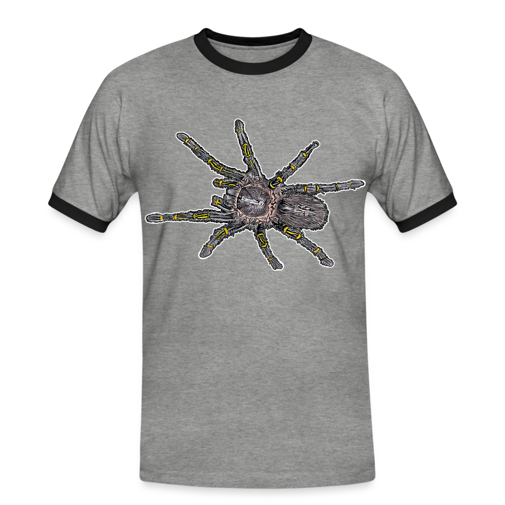 Männer Kontrast-T-Shirt Grammostola pulchripes - Grau meliert/Schwarz
