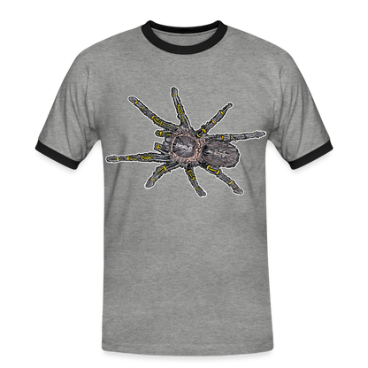 Männer Kontrast-T-Shirt Grammostola pulchripes - Grau meliert/Schwarz