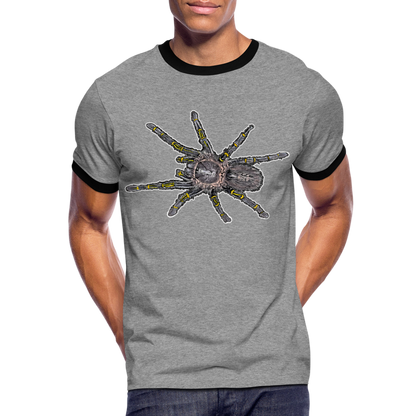 Männer Kontrast-T-Shirt Grammostola pulchripes - Grau meliert/Schwarz