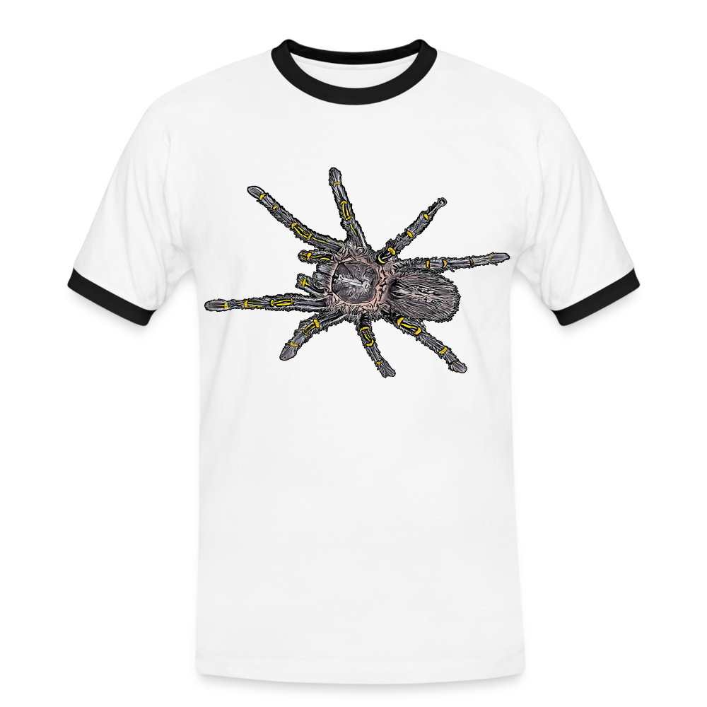 Männer Kontrast-T-Shirt Grammostola pulchripes - Weiß/Schwarz