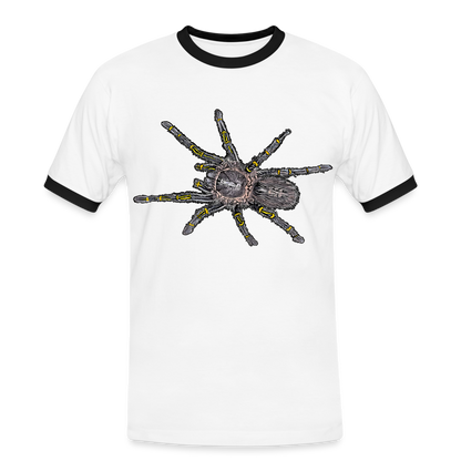 Männer Kontrast-T-Shirt Grammostola pulchripes - Weiß/Schwarz