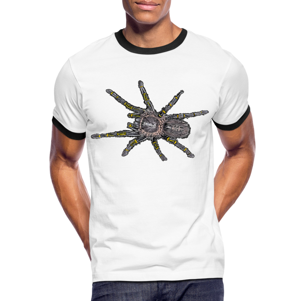 Männer Kontrast-T-Shirt Grammostola pulchripes - Weiß/Schwarz