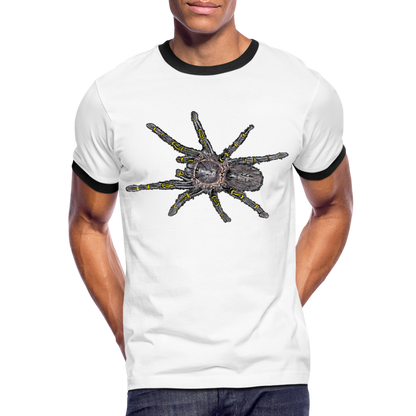 Männer Kontrast-T-Shirt Grammostola pulchripes - Weiß/Schwarz