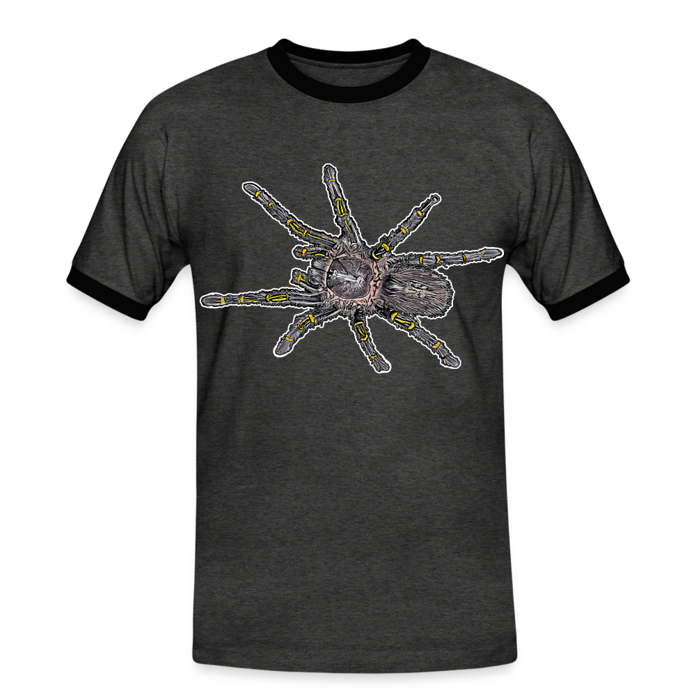Männer Kontrast-T-Shirt Grammostola pulchripes - Anthrazit/Schwarz